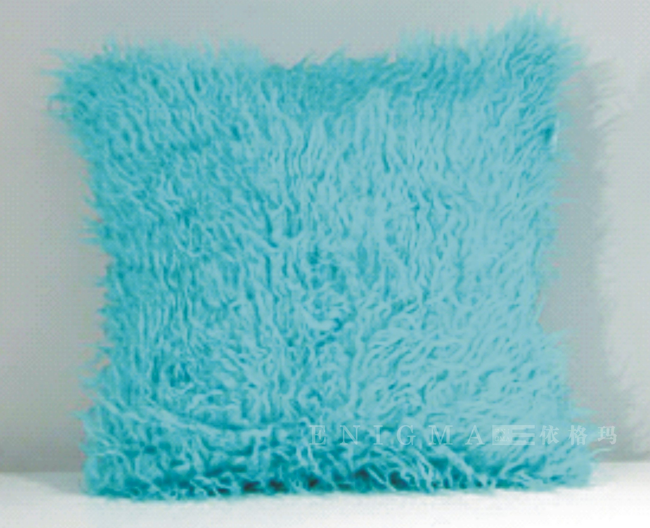 依格玛抱枕-彩毛蓝